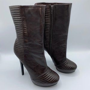 Izabella Rue Faux Leather Stiletto Heeled Boots